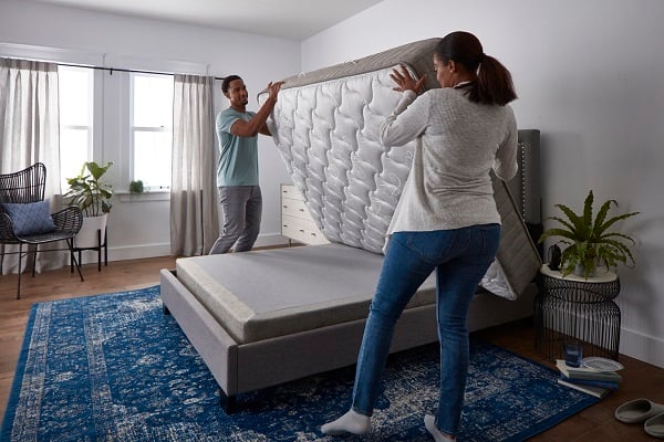 Lift mattress to flip